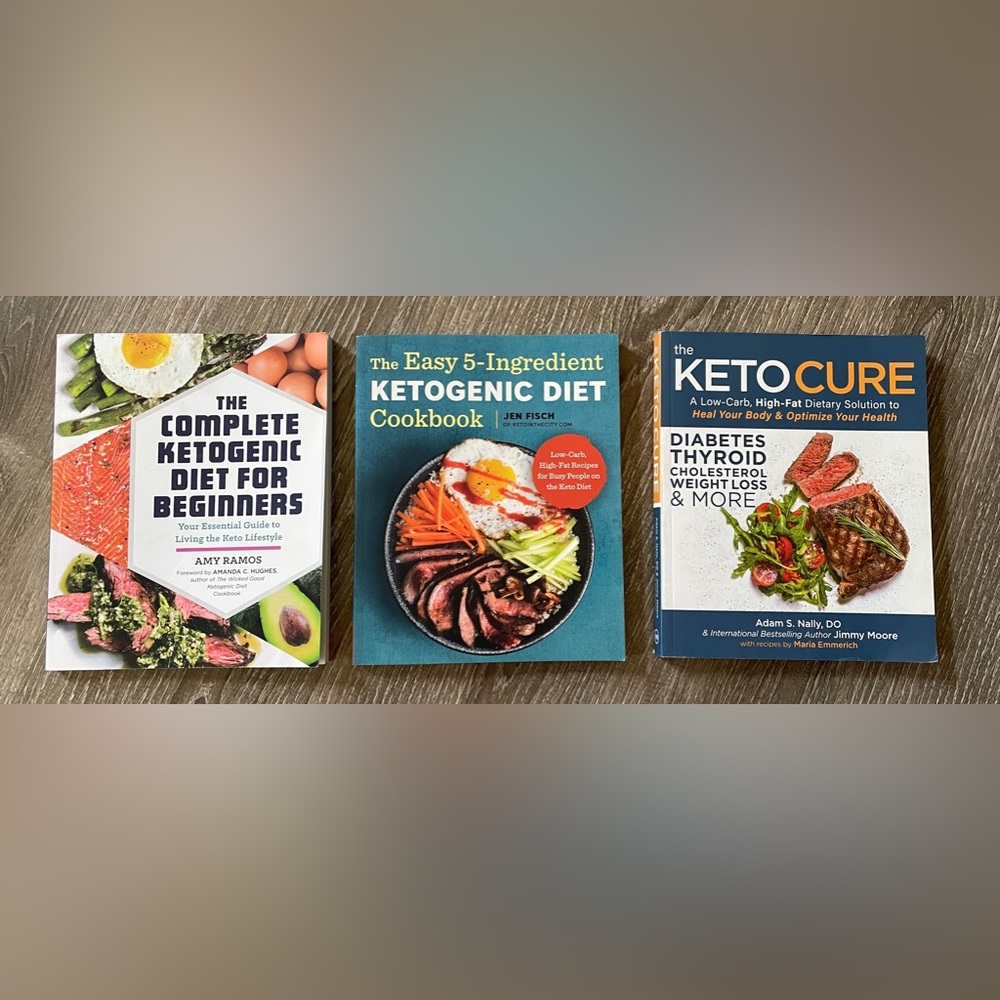 3 Book Lot- Ketogenic Diet, The Keto Cure, Complete Ketogenic Diet For Beginners